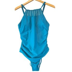 Holipick NWT Women's High Neck One Piece Swimsuit Tummy Control Halter Size XXL